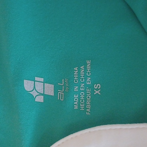Bundle Two Golf/Fitness tops. Blue/green w/cream accents and light blue. - Picture 5 of 7